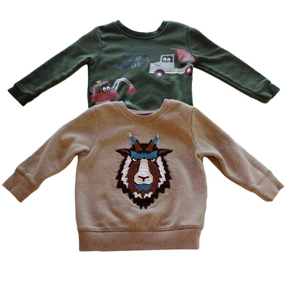 Multiple Other - 2 Long Sleeve Sweatshirts Baby 18-24 Months (Garanimals/Cat and Jack)